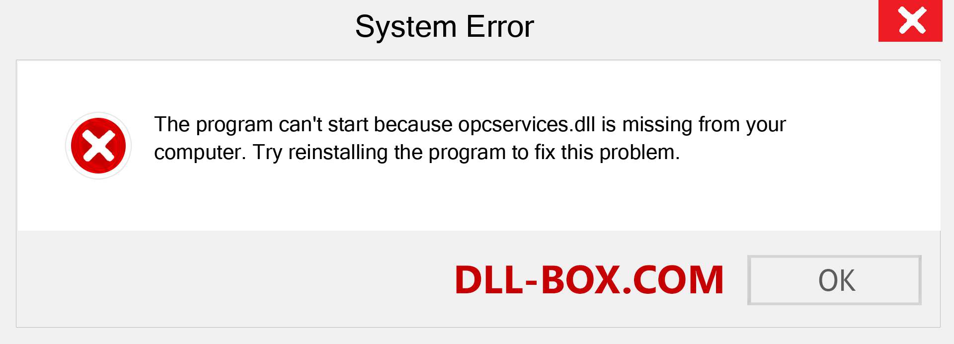  opcservices.dll file is missing?. Download for Windows 7, 8, 10 - Fix  opcservices dll Missing Error on Windows, photos, images